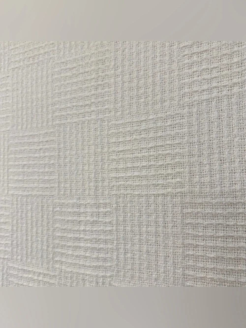 VTG 100% Cotton Loose Woven Blanket 93”x70” Twin White Summer Cottage Throw